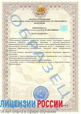 Образец сертификата соответствия (приложение) Шарья Сертификат ISO 27001